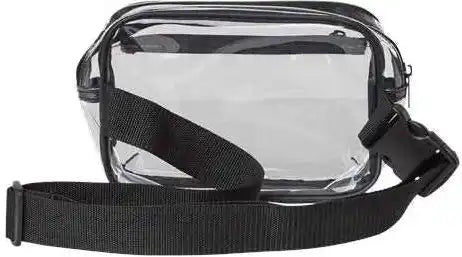 Liberty Bags 5778 Clear Stadium 2-pocket Fanny Pack/crossbody Bag - Black - one Size Fits Most