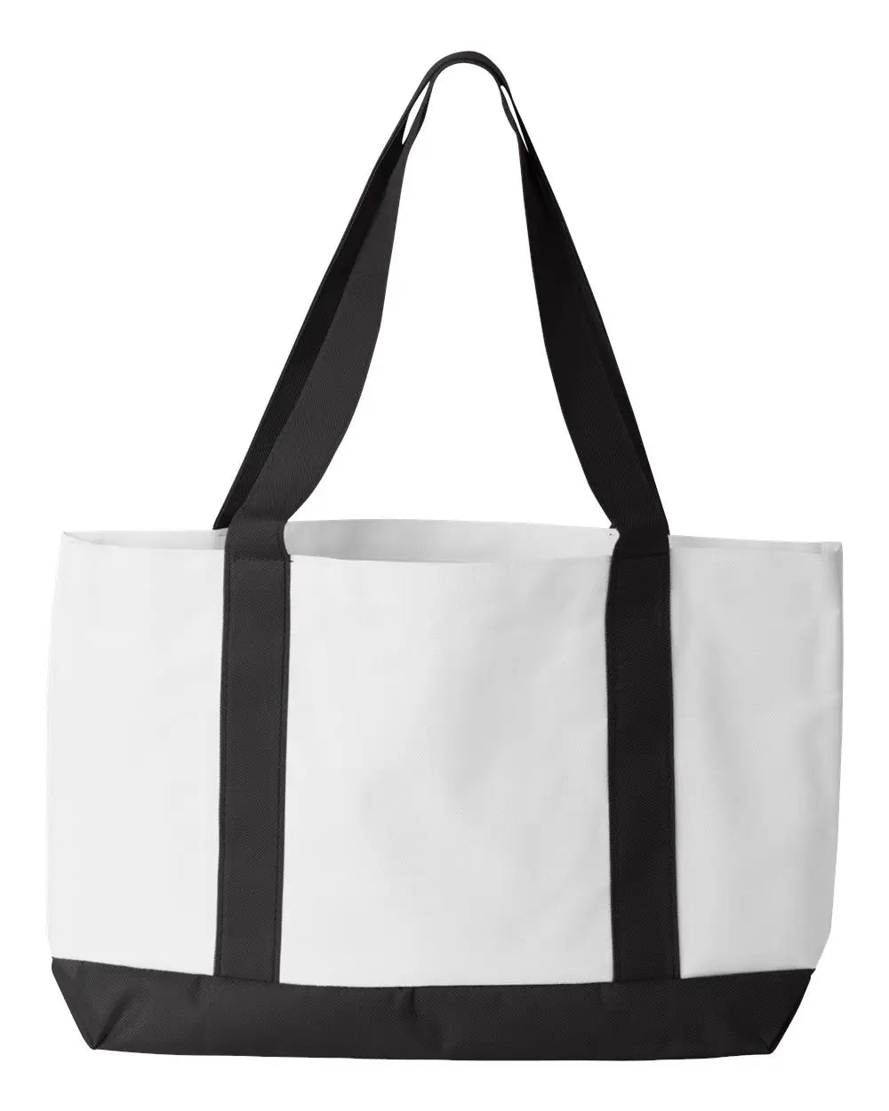 Liberty Bags 7002 P&o Cruiser Tote - White Black - one Size Fits Most