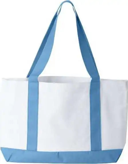 Liberty Bags 7002 P&o Cruiser Tote White Light Blue Columbia