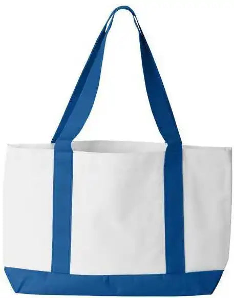 Liberty Bags 7002 P&amp;o Cruiser Tote - White Royal - one Size Fits Most