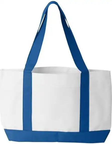 Liberty Bags 7002 P&o Cruiser Tote - White Royal - one Size Fits Most
