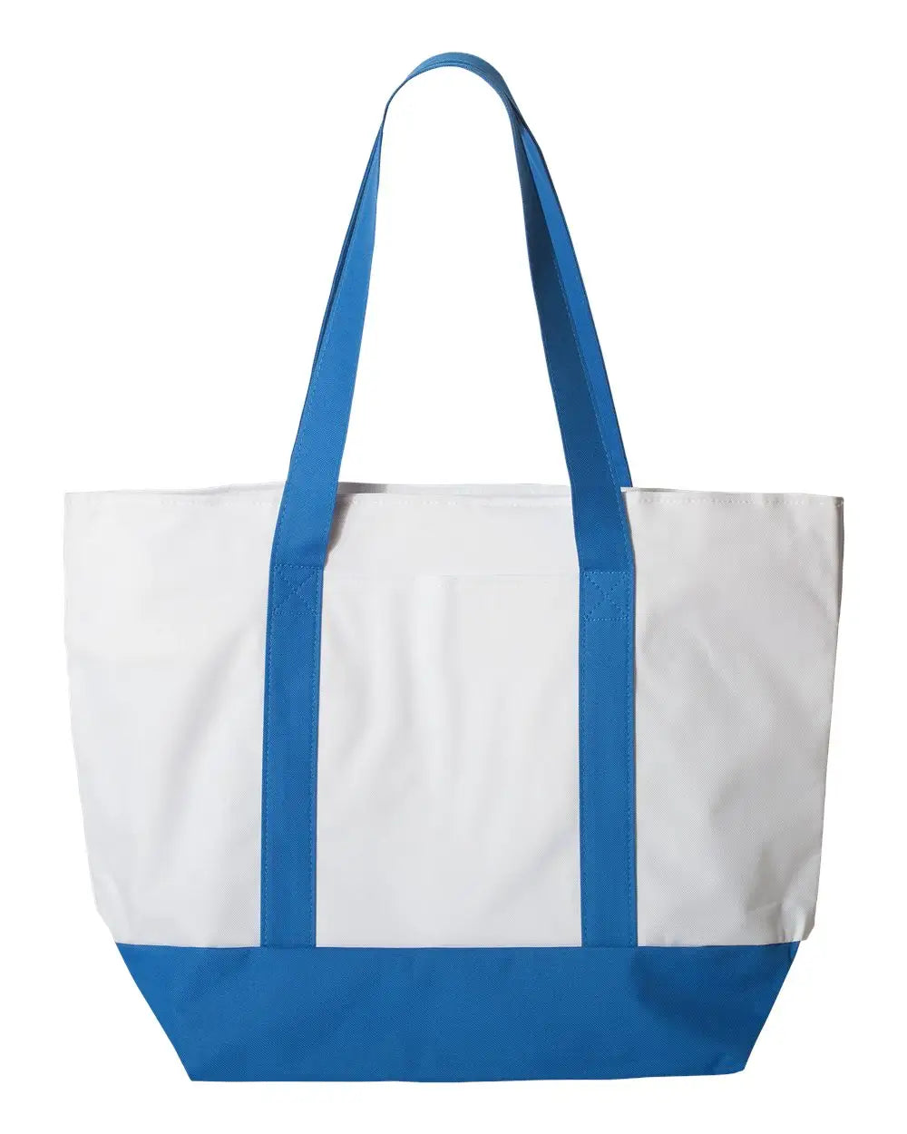 Liberty Bags 7006 Bay View Giant Zippered Tote - White Royal - one Size Fits Most