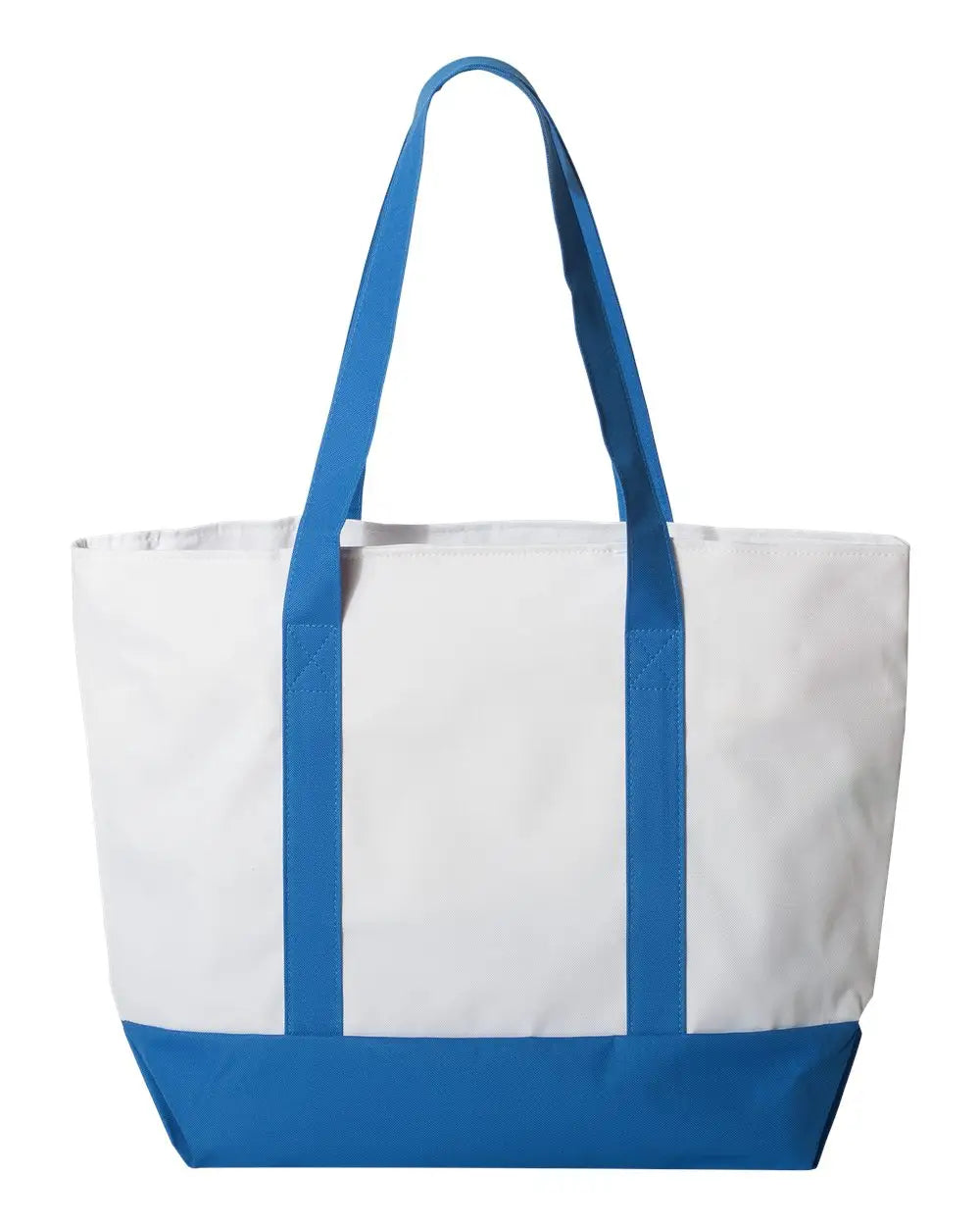 Liberty Bags 7006 Bay View Giant Zippered Tote - White Royal - one Size Fits Most