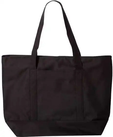 Liberty Bags 7006 Bay View Zippered Tote - Black - one Size Fits Most