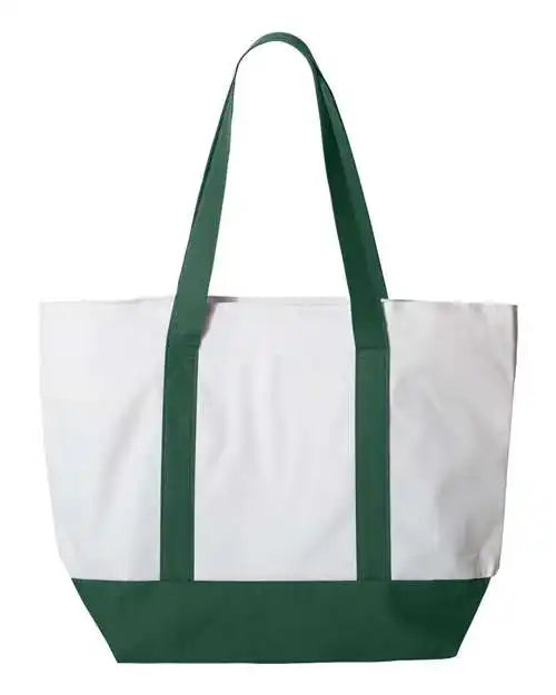 Liberty Bags 7006 Bay View Zippered Tote White Forest / one Size Fits Most