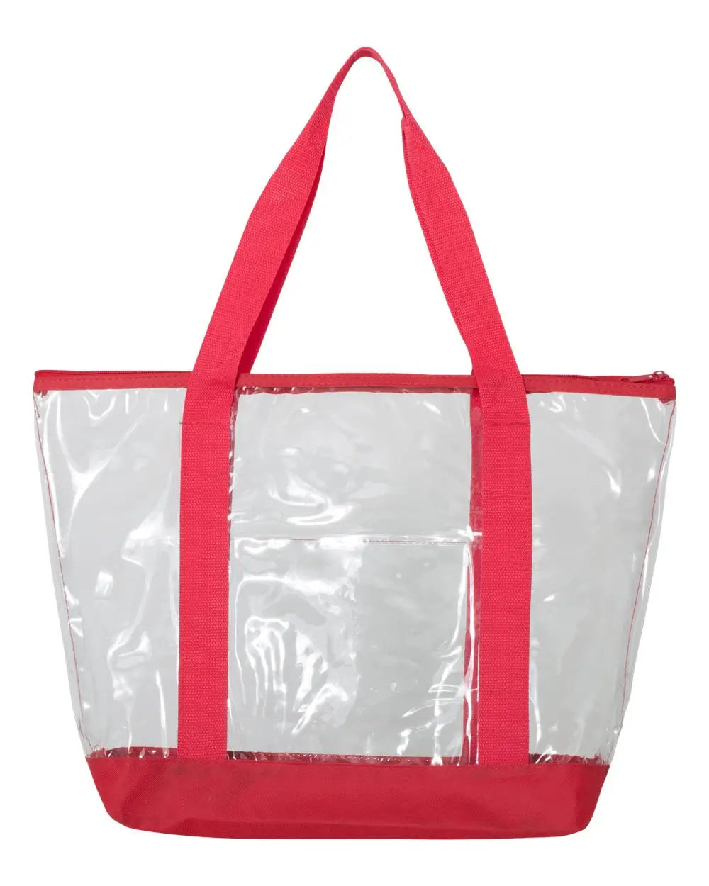 Liberty Bags 7009 Clear Boat Tote - Red - one Size Fits Most
