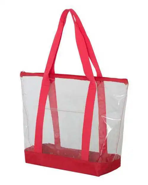 Liberty Bags 7009 Clear Boat Tote - Red - one Size Fits Most
