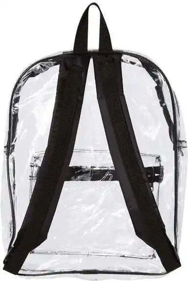 Liberty Bags 7010 Clear Pvc Backpack - Black - one Size Fits Most