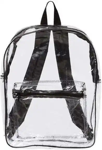 Liberty Bags 7010 Clear Pvc Backpack - Black - one Size Fits Most