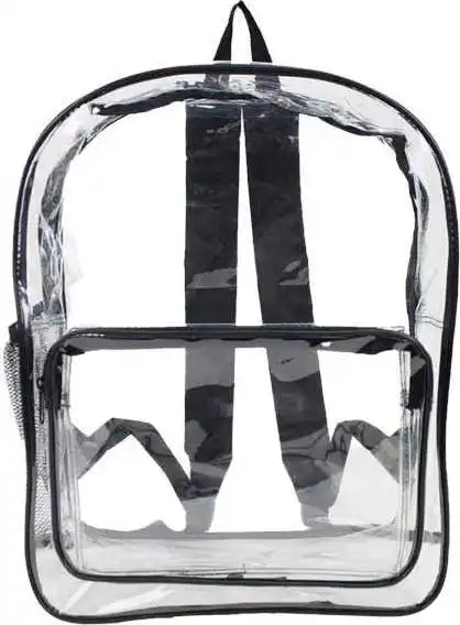 Liberty Bags 7013 Large 17’’ Heavy Duty Clear Backpack Black