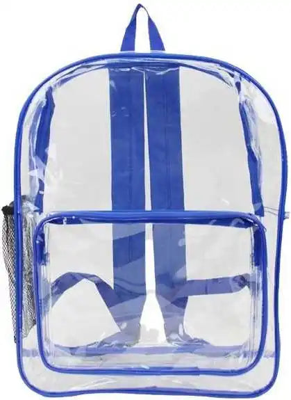 Liberty Bags 7013 Large 17’’ Heavy Duty Clear Backpack - Royal
