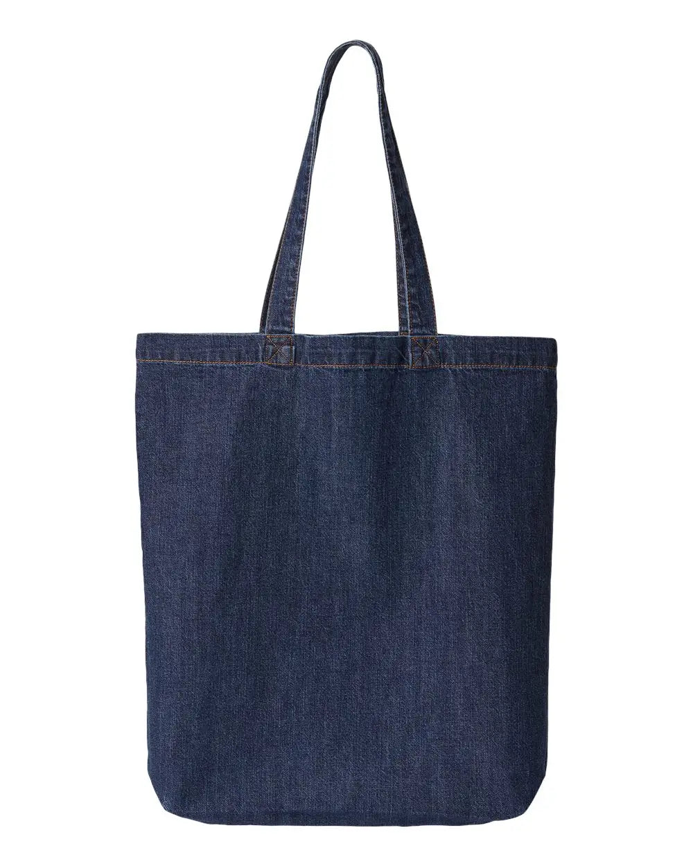 Liberty Bags 7761 Cotton Denim Gusseted Tote Bag - a - Dark Blue - one Size Fits Most