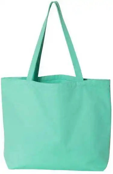 Liberty Bags 8507 Pigment Dyed Premium Canvas Tote Sea Glass Green Aqua / one Size Fits Most
