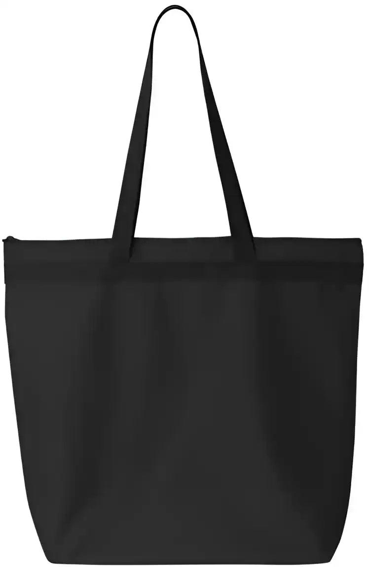 Liberty Bags 8802 Recycled Zipper Tote Black / one Size Fits Most