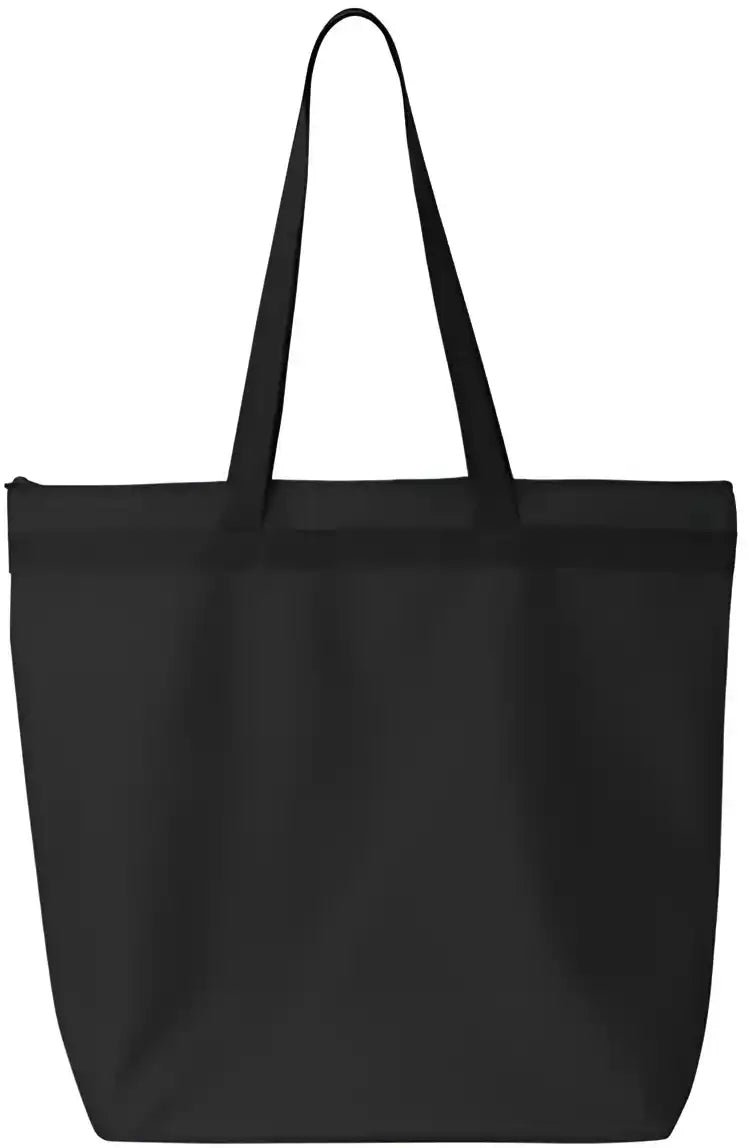 Liberty Bags 8802 Recycled Zipper Tote Black / one Size Fits Most