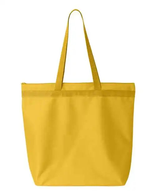 Liberty Bags 8802 Recycled Zipper Tote Bright Yellow / one Size Fits Most
