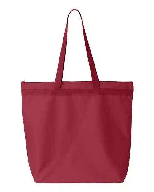 Liberty Bags 8802 Recycled Zipper Tote - Cardinal - one Size Fits Most