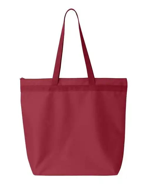 Liberty Bags 8802 Recycled Zipper Tote - Cardinal - one Size Fits Most