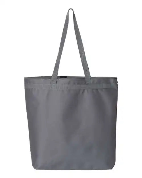 Liberty Bags 8802 Recycled Zipper Tote - Charcoal - Dark Gray / one Size Fits Most