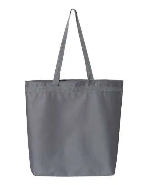 Liberty Bags 8802 Recycled Zipper Tote - Charcoal - Dark Gray / one Size Fits Most