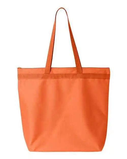 Liberty Bags 8802 Recycled Zipper Tote - Orange - Forest / one Size Fits Most
