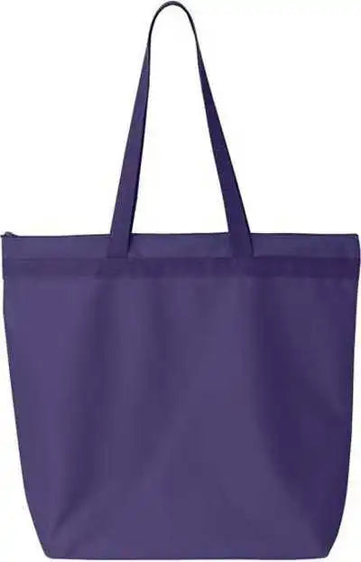 Liberty Bags 8802 Recycled Zipper Tote - Purple