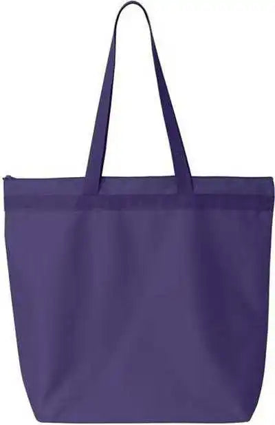 Liberty Bags 8802 Recycled Zipper Tote - Purple