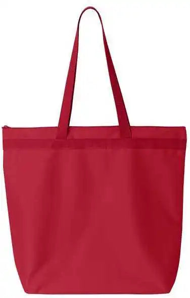 Liberty Bags 8802 Recycled Zipper Tote - Red - one Size Fits Most