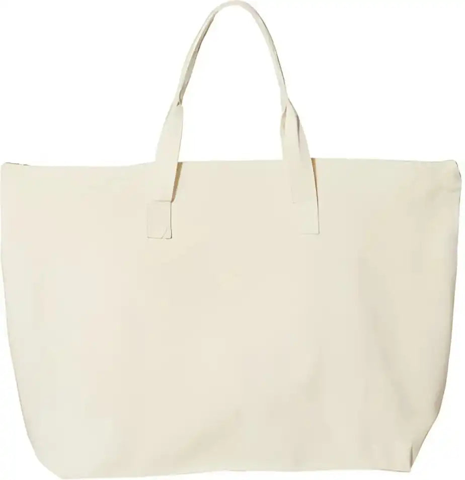 Liberty Bags 8863 Tote with Top Zippered Closure - Natural - one Size Fits Most