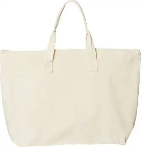 Liberty Bags 8863 Tote with Top Zippered Closure Natural / one Size Fits Most