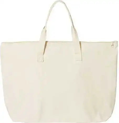 Liberty Bags 8863 Tote with Top Zippered Closure Natural / one Size Fits Most