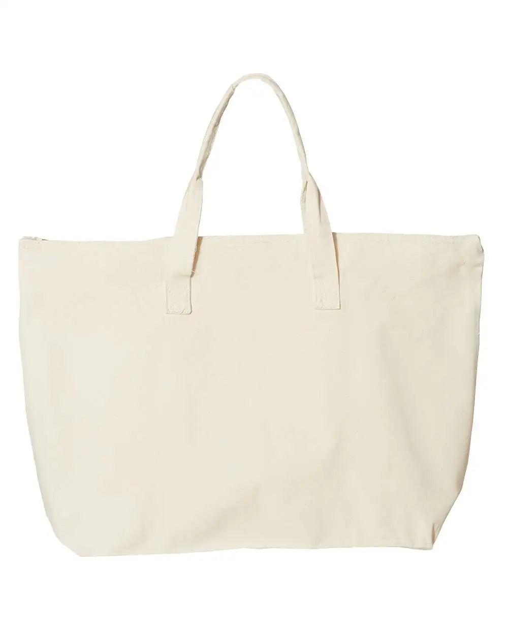 Liberty Bags 8863l Tote with Top Zippered Closure - 8863 - Natural - one Size Fits Most