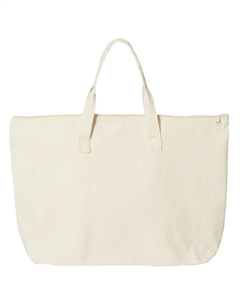 Liberty Bags 8863l Tote with Top Zippered Closure - 8863 - Natural - one Size Fits Most