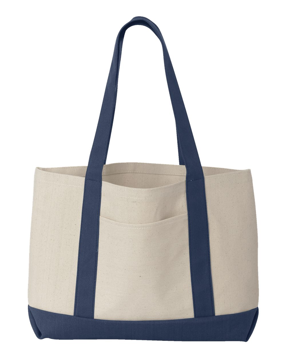 Liberty Bags 8869l Leeward Boater Tote - Natural Navy