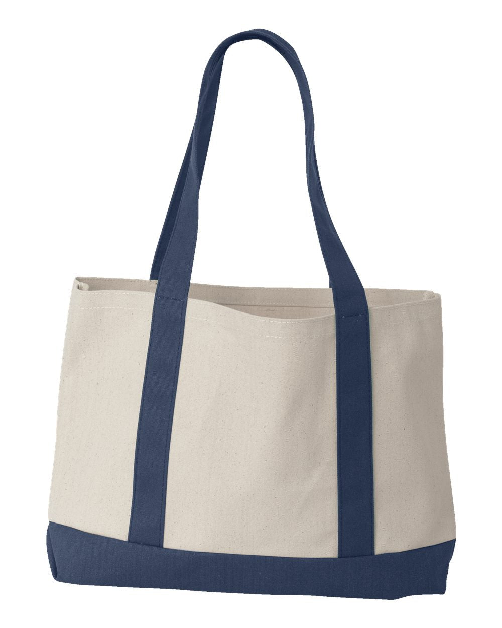 Liberty Bags 8869l Leeward Boater Tote - Natural Navy