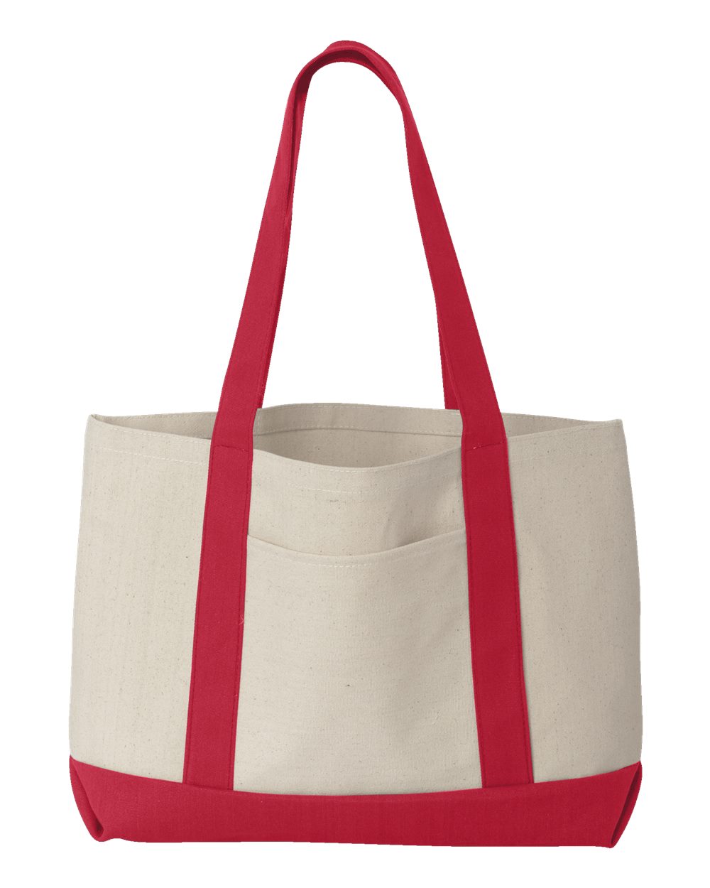 Liberty Bags 8869l Leeward Boater Tote - Natural Red