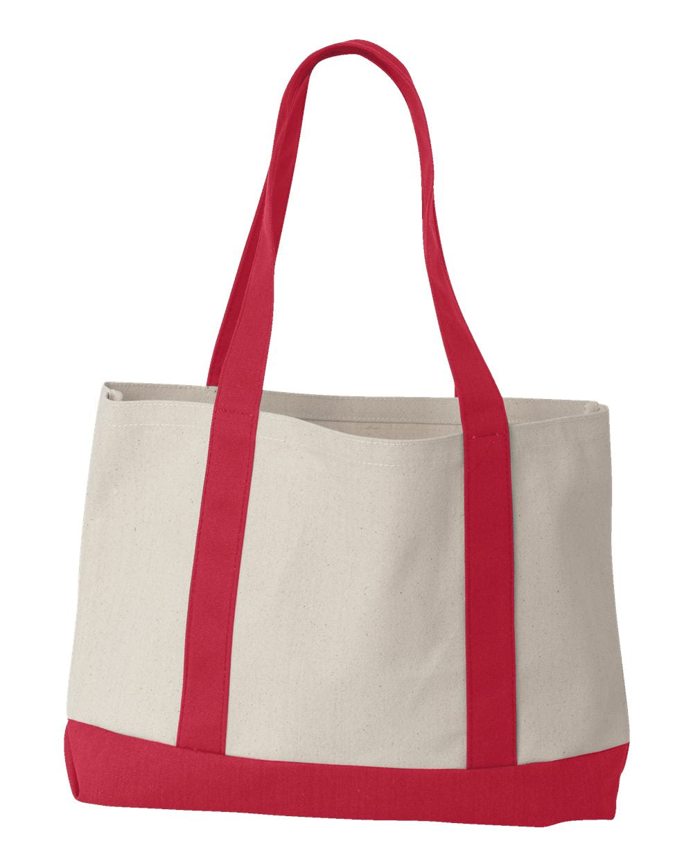 Liberty Bags 8869l Leeward Boater Tote - Natural Red