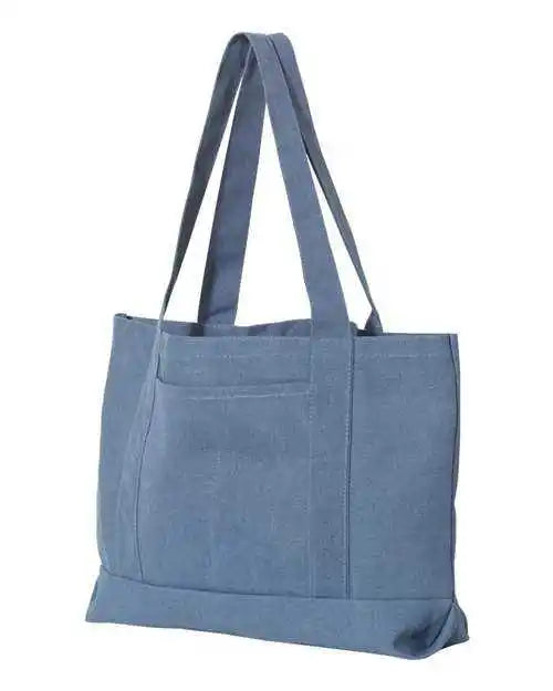 Liberty Bags 8870 Pigment-dyed Premium Canvas Tote - Blue Jean - Navy / one Size Fits Most