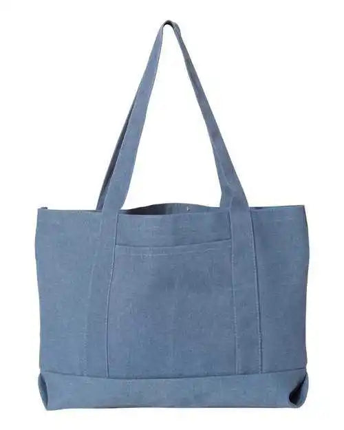 Liberty Bags 8870 Pigment-dyed Premium Canvas Tote - Blue Jean - Navy / one Size Fits Most