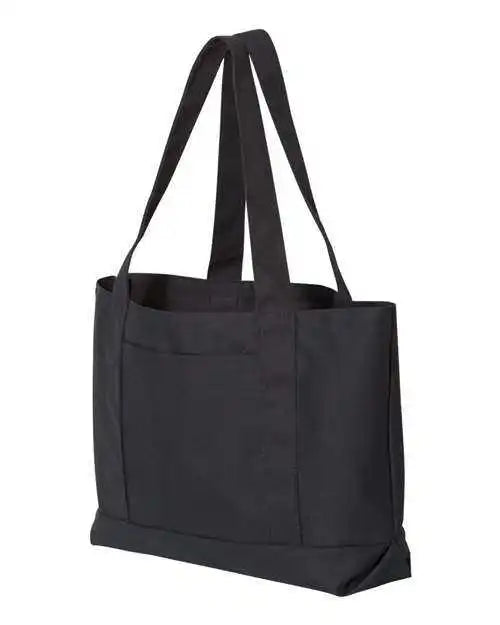 Liberty Bags 8870 Pigment-dyed Premium Canvas Tote - Washed Black - one Size Fits Most