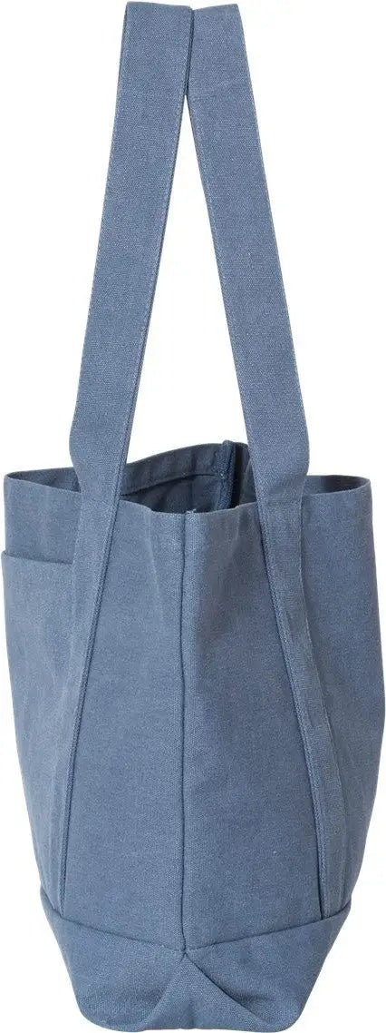 Liberty Bags 8870 Seaside Cotton Pigment Dyed Resort Tote - Blue Jean - Navy / one Size Fits Most