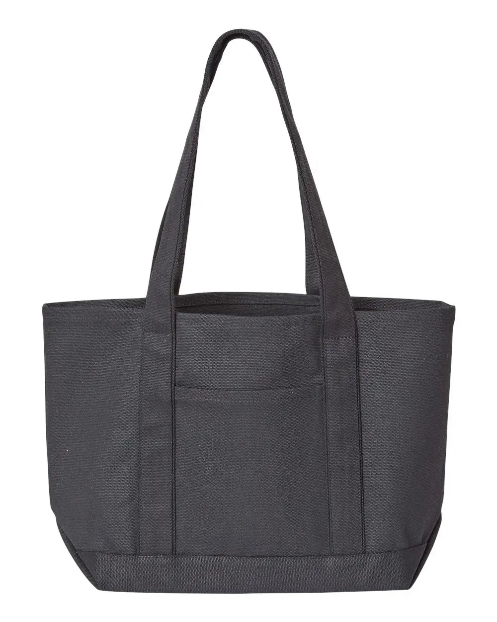 Liberty Bags 8871 Windward Large Cotton Canvas Classic Resort Tote - Black - one Size Fits Most