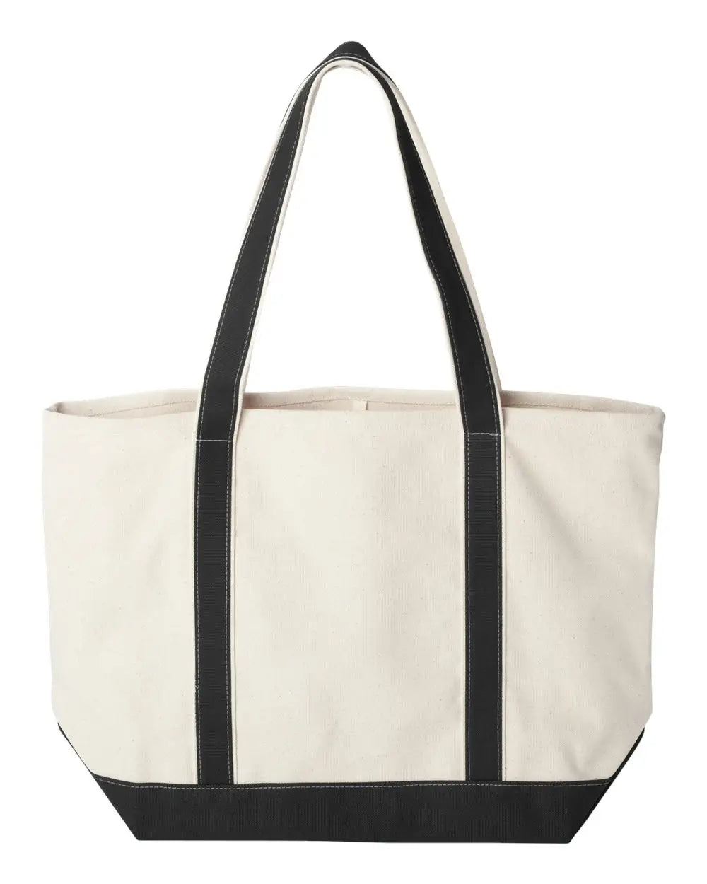 Liberty Bags 8872 Carmel Classic Xl Cotton Canvas Resort Tote - Natural Black - one Size Fits Most