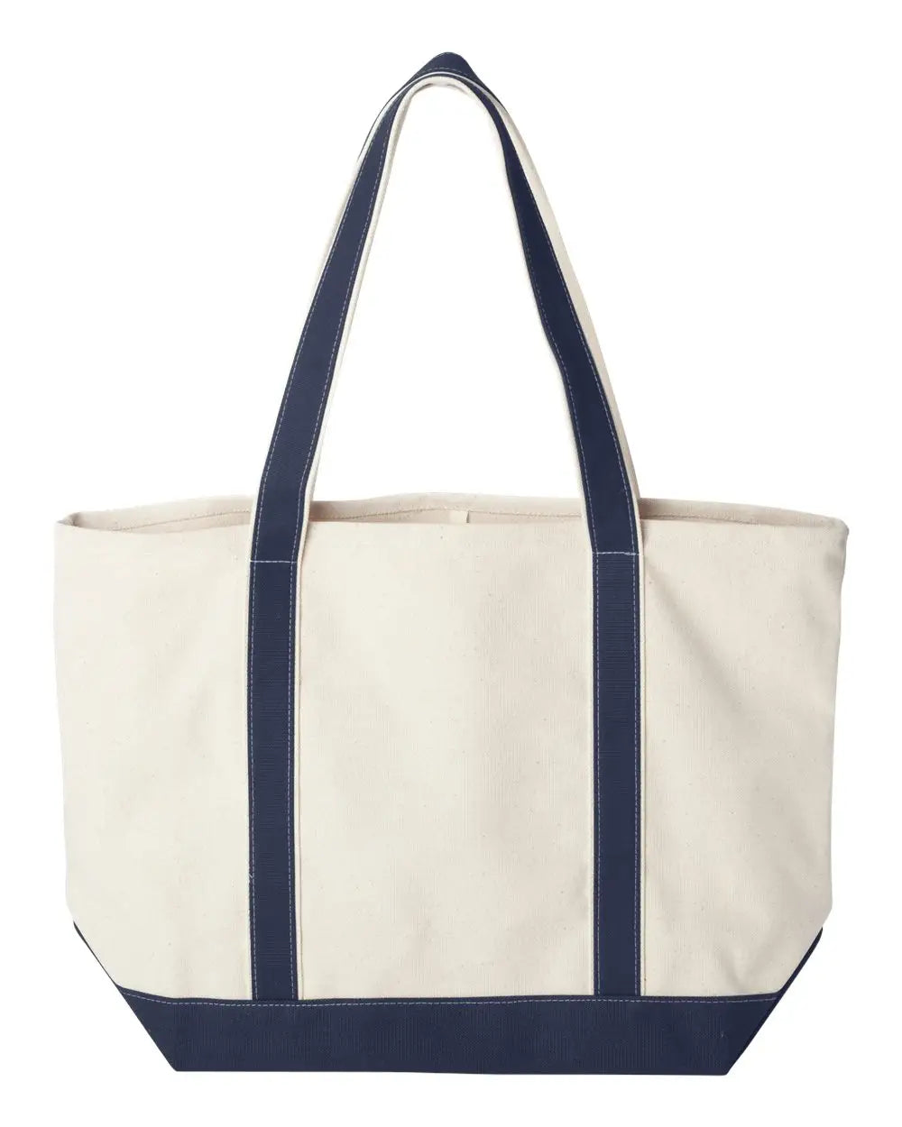 Liberty Bags 8872 Carmel Classic Xl Cotton Canvas Resort Tote - Natural Navy - Ivory / one Size Fits Most