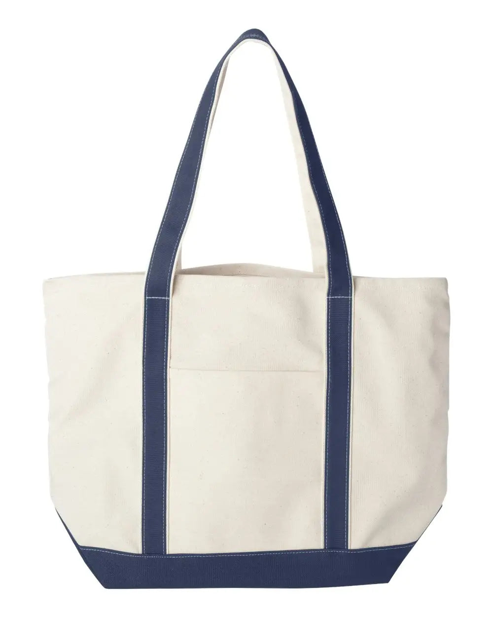 Liberty Bags 8872 Carmel Classic Xl Cotton Canvas Resort Tote - Natural Navy - Ivory / one Size Fits Most