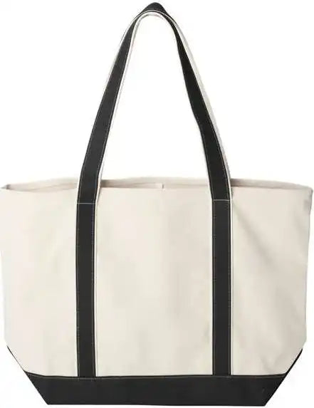 Liberty Bags 8872 x Large Boater Tote Natural Black / one Size Fits Most