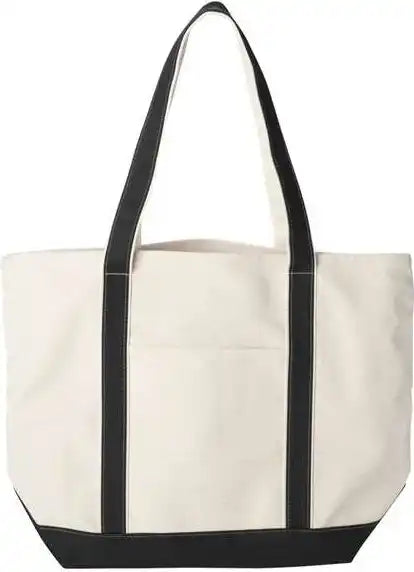 Liberty Bags 8872 x Large Boater Tote Natural Black / one Size Fits Most