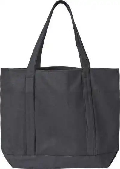 Liberty Bags 8873 X-large Boater Tote with Zippered Closure - Black - one Size Fits Most