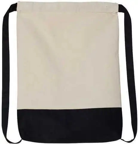 Liberty Bags 8876 Drawstring Backpack - Natural Black - one Size Fits Most