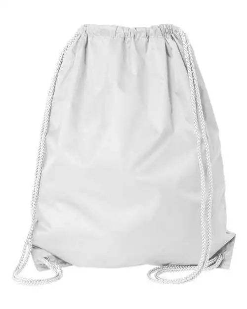 Liberty Bags 8882 Large Drawstring Pack with Durocord - White - one Size Fits Most